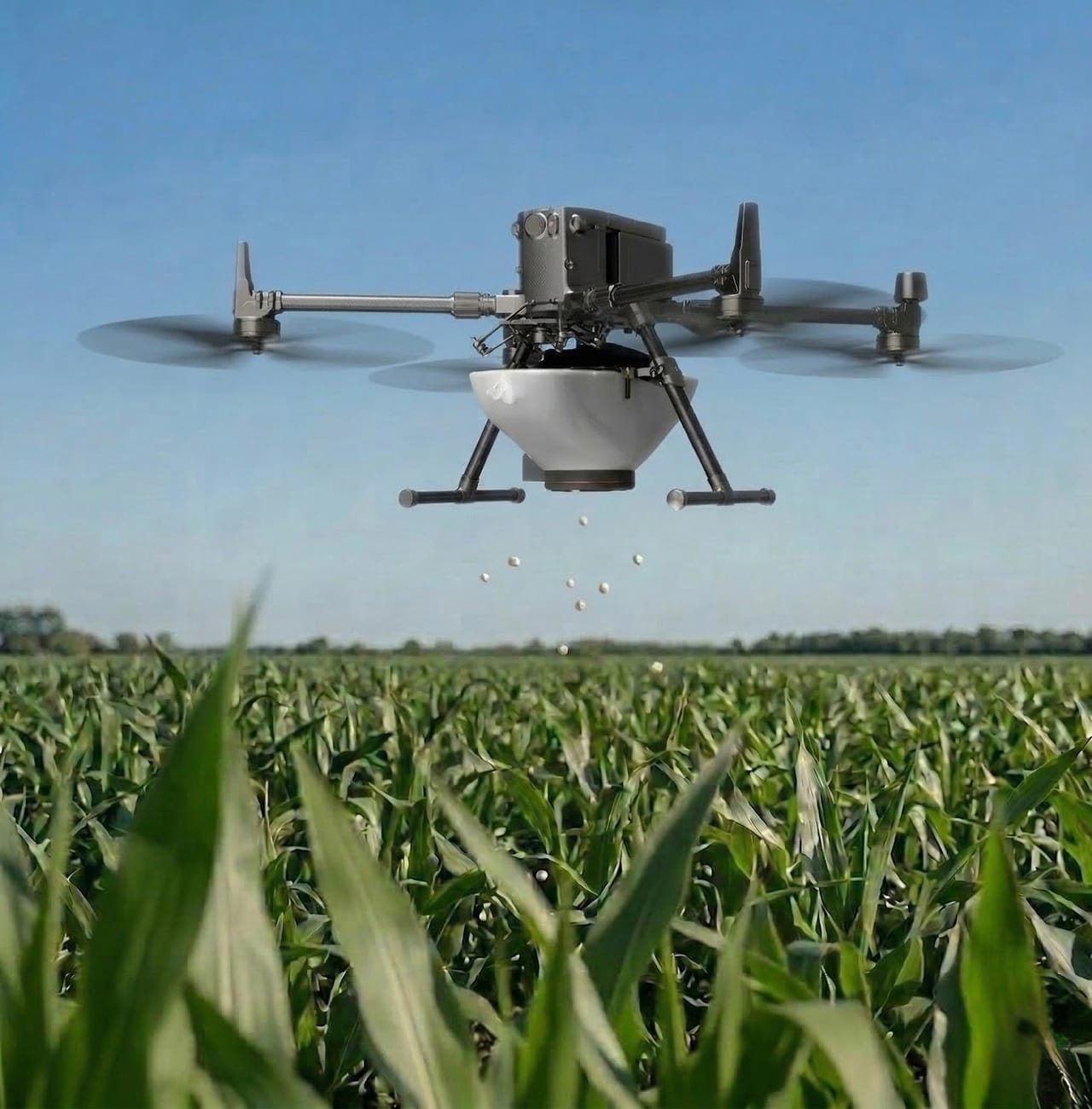 Largage de trichogrammes par drone